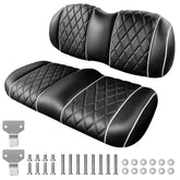 NOKINS Golf Cart Front Seat Kit | Fits Club Car Precedent 2012+/Tempo/Onward | Seat Back & Bottom, Black&White Piping